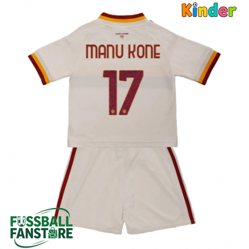 AS Roma Manu Kone #17 Replik Auswärtstrikot Kinder 2026-27 Kurzarm (+ Kurze Hosen)